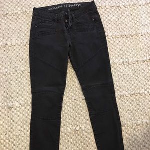 Articles of Society black moto jeans, size 26